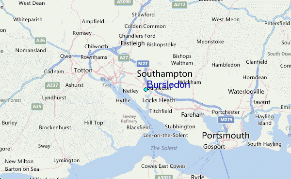 Bursledon Tide Station Location Map