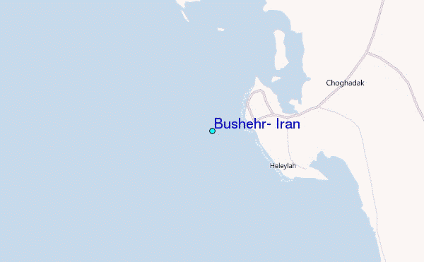 Bushehr, Iran Tide Station Location Map