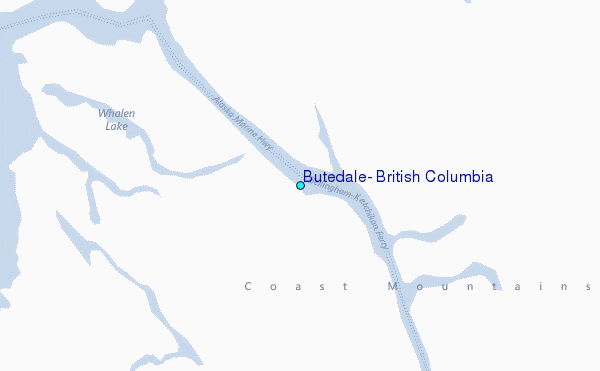 Butedale, British Columbia Tide Station Location Map