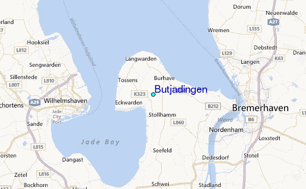 Butjadingen Tide Station Location Map