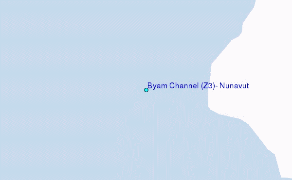 Byam Channel (Z3), Nunavut Tide Station Location Map
