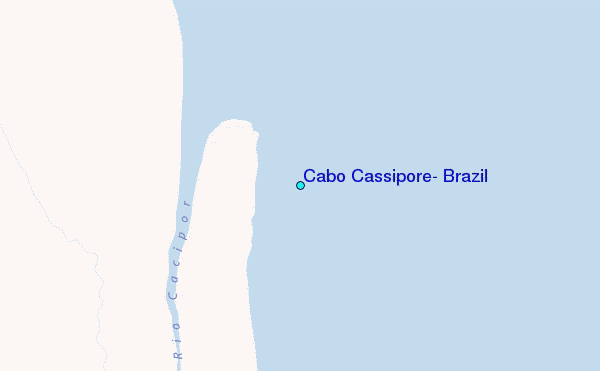 Cabo Cassipore, Brazil Tide Station Location Map
