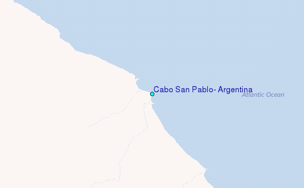 Cabo San Pablo, Argentina Tide Station Location Map