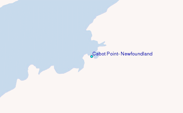 Cabot Point, Newfoundland Tide Station Location Map