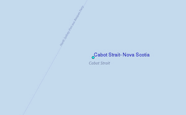 Cabot Strait, Nova Scotia Tide Station Location Map