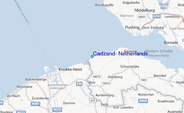 Cadzand, Netherlands Tide Station Location Map