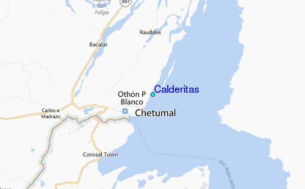 Calderitas Tide Station Location Map