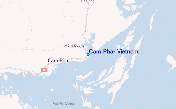Cam Pha, Vietnam Tide Station Location Map