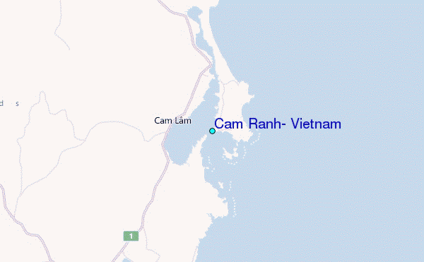 Cam Ranh, Vietnam Tide Station Location Map