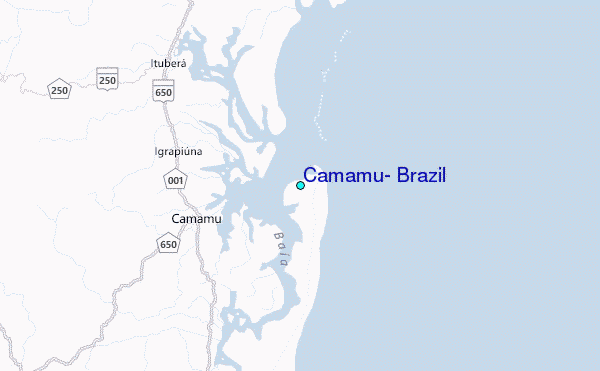Camamu, Brazil Tide Station Location Map
