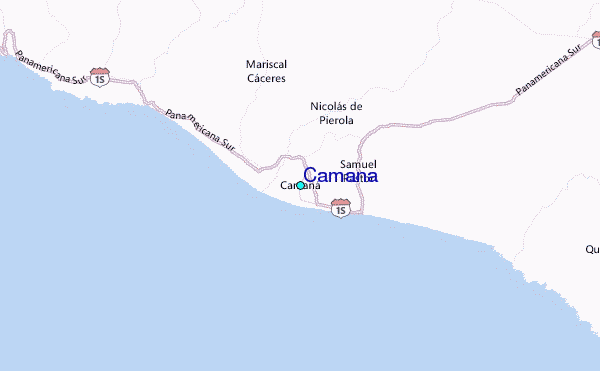 Camana Tide Station Location Map