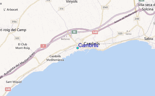 Cambrils Tide Station Location Guide