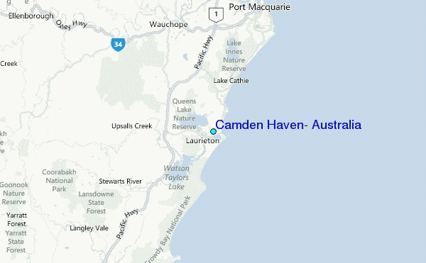 Camden Haven, Australia Tide Station Location Map