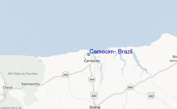 Camocim, Brazil Tide Station Location Map