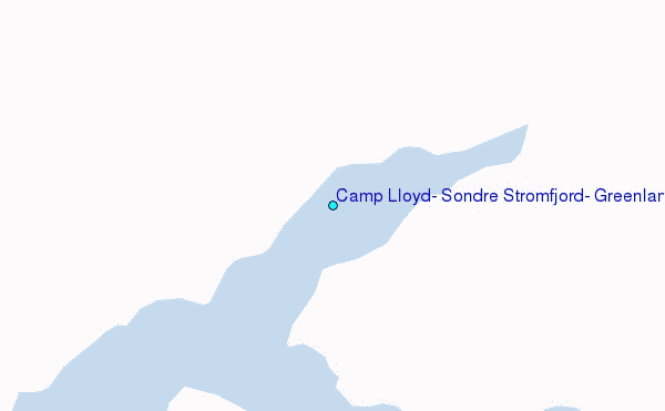 Camp Lloyd, Sondre Stromfjord, Greenland Tide Station Location Map