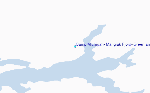 Camp Michigan, Maligiak Fjord, Greenland Tide Station Location Map