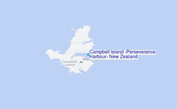 Campbell Island (Perseverance Harbour), New Zealand Tide Station Location Map