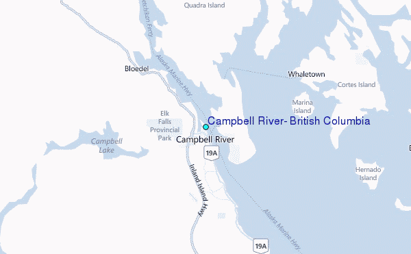Campbell River, British Columbia Tide Station Location Map