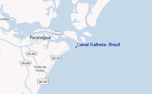 Canal Galheta, Brazil Tide Station Location Map