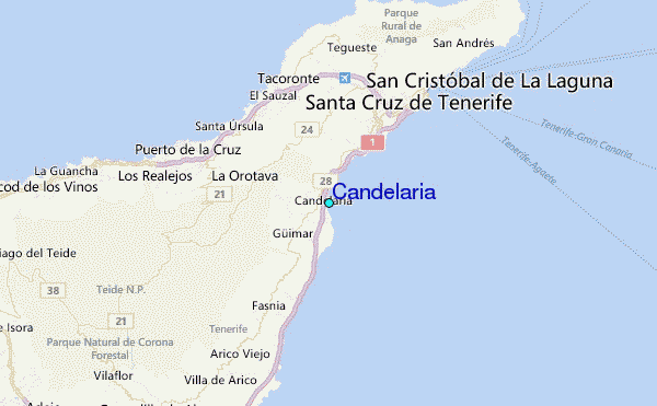 Candelaria Tide Station Location Map