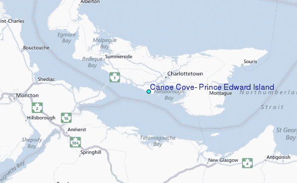 canoe cove, prince edward island tide station location guide