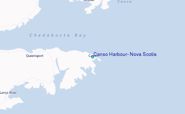Canso Harbour, Nova Scotia Tide Station Location Map