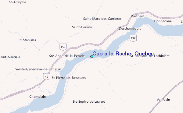 Cap-a-la-Roche, Quebec Tide Station Location Map