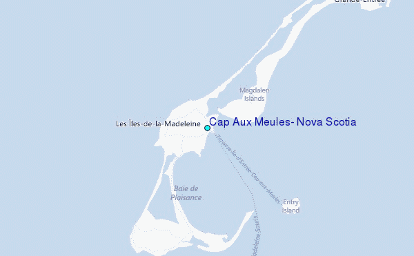 Cap Aux Meules, Nova Scotia Tide Station Location Map