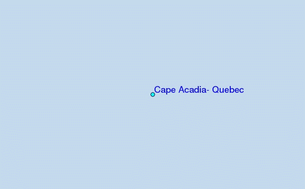 Cape Acadia, Quebec Tide Station Location Map
