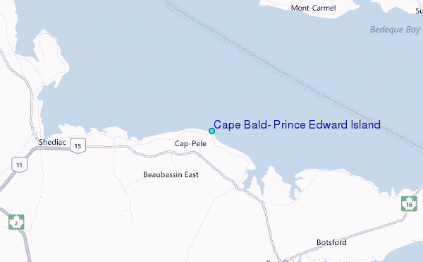 Cape Bald, Prince Edward Island Tide Station Location Map