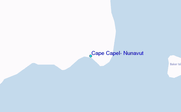 Cape Capel, Nunavut Tide Station Location Map