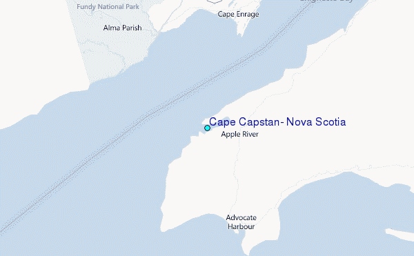 Cape Capstan, Nova Scotia Tide Station Location Map