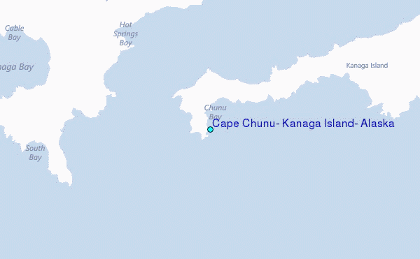 Cape Chunu, Kanaga Island, Alaska Tide Station Location Map