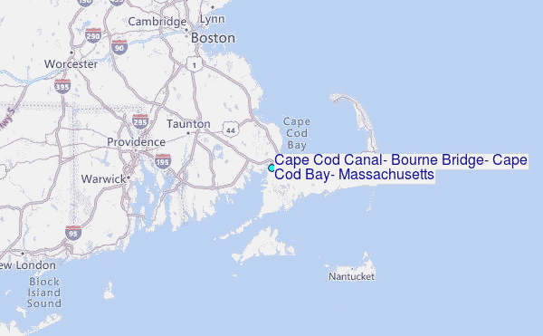 Cape Cod Canal, Bourne Bridge, Cape Cod Bay, Massachusetts Tide Station