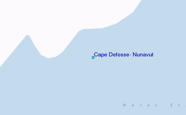 Cape Defosse, Nunavut Tide Station Location Map