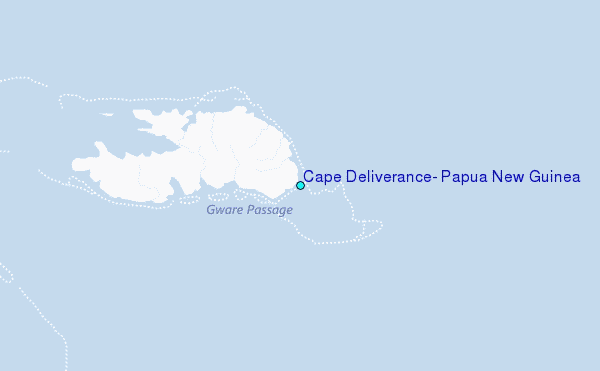 Cape Deliverance, Papua New Guinea Tide Station Location Map