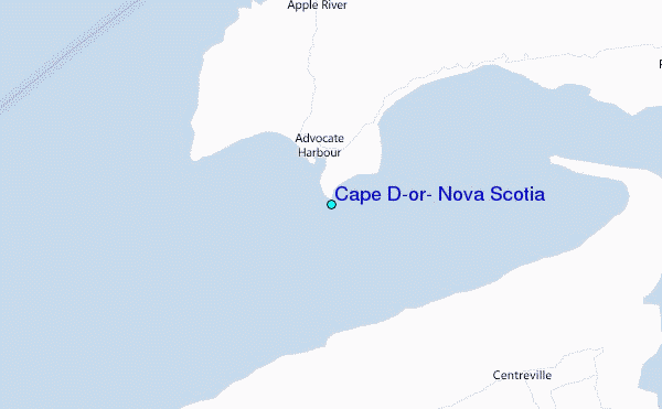 Cape D'or, Nova Scotia Tide Station Location Map