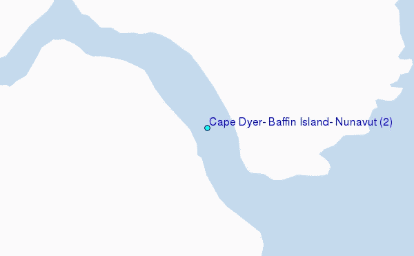 Cape Dyer, Baffin Island, Nunavut (2) Tide Station Location Map