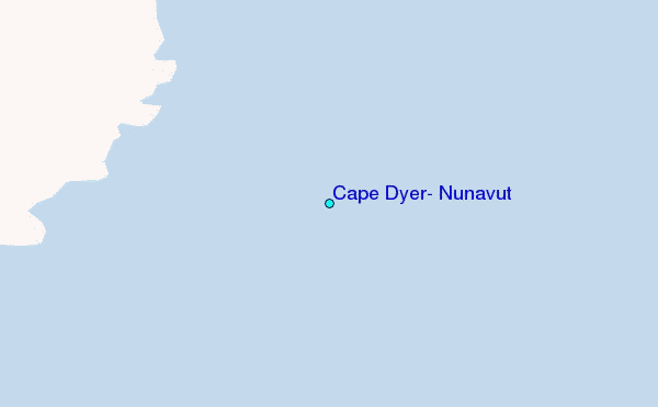 Cape Dyer, Nunavut Tide Station Location Map