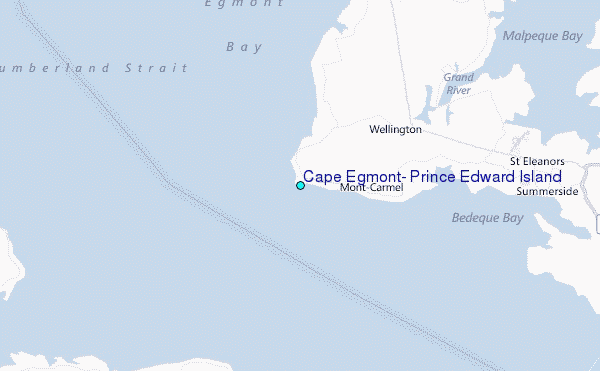 Cape Egmont, Prince Edward Island Tide Station Location Map