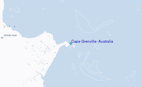Cape Grenville, Australia Tide Station Location Map