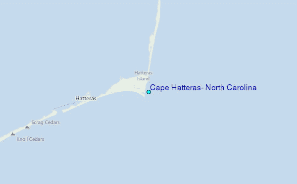 Cape Hatteras, North Carolina Tide Station Location Map