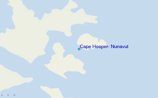 Cape Hooper, Nunavut Tide Station Location Map