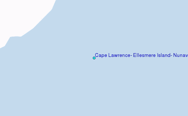Cape Lawrence, Ellesmere Island, Nunavut Tide Station Location Map