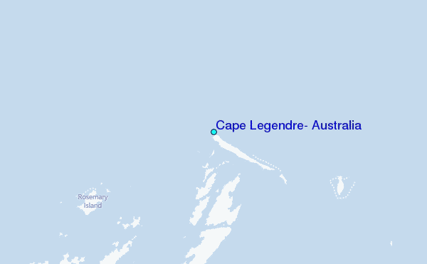 Cape Legendre, Australia Tide Station Location Map