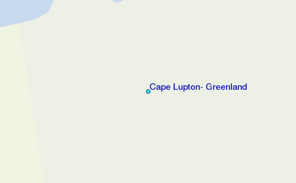 Cape Lupton, Greenland Tide Station Location Map