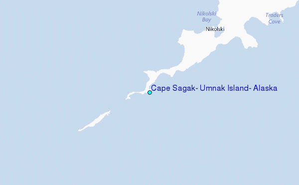 Cape Sagak, Umnak Island, Alaska Tide Station Location Map