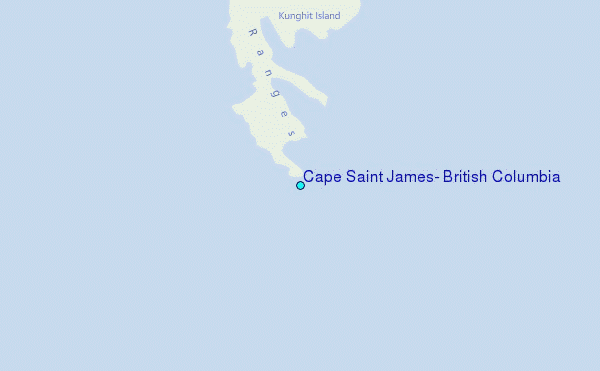 Cape Saint James, British Columbia Tide Station Location Map