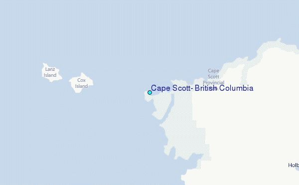 Cape Scott, British Columbia Tide Station Location Map