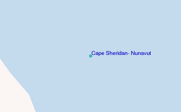 Cape Sheridan, Nunavut Tide Station Location Map